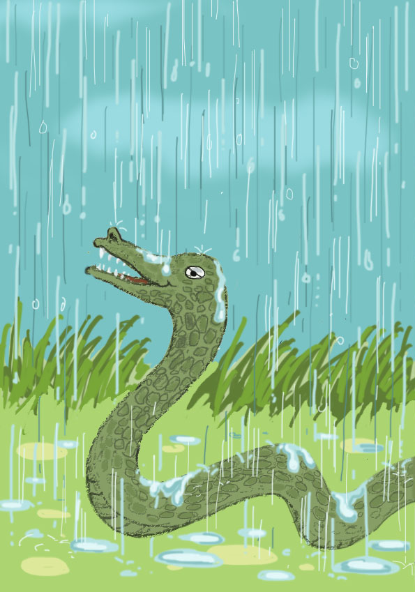 Illustration from How the Snake Got Its Tail